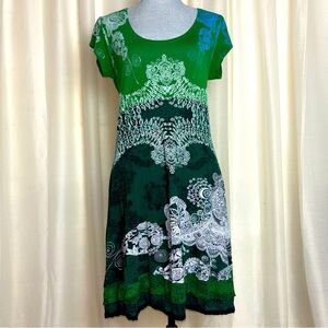 Desigual Raketun Liz Short Cap Sleeve Dress